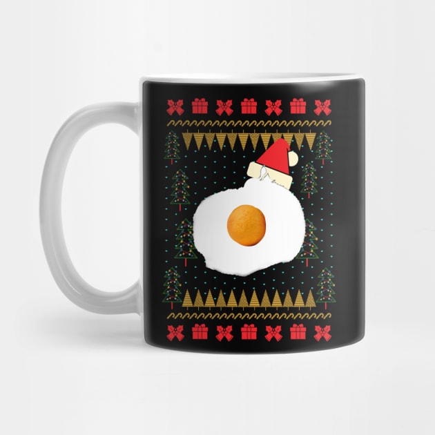 Egg Cat Meme Ugly Christmas Sweater by okpinsArtDesign